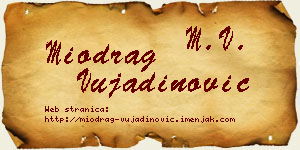 Miodrag Vujadinović vizit kartica